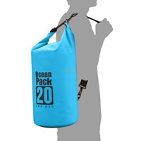 Roll top PVC waterproof dry bag backpack, floating boating bag, foldable duffel bag for outdoor travel