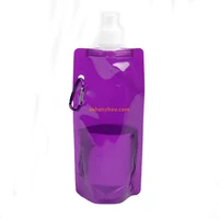 Food grade aseptic fruit infuser plastic folding bicycle water bottle portable foldable sport bottle