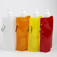 Food grade aseptic fruit infuser plastic folding bicycle water bottle portable foldable sport bottle