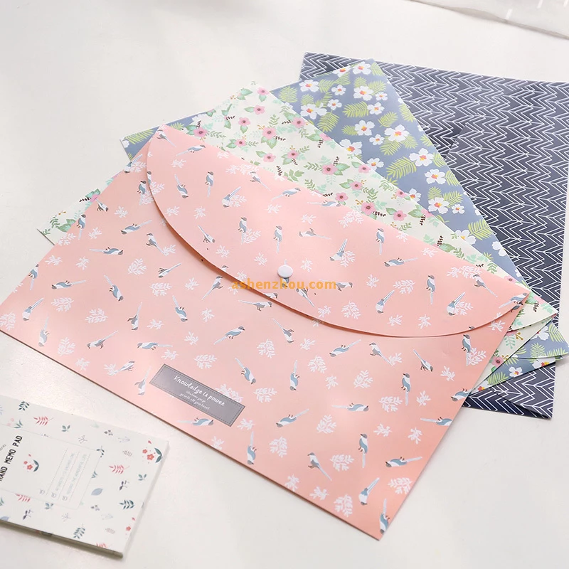 High quality promotional wholesale custom logo transparent PP waterproof file envelope bags producers for promotional