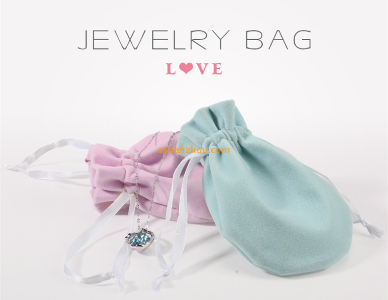 Top quality new fashion custom personalized drawstring pouches jewelry bags for gift wholesale