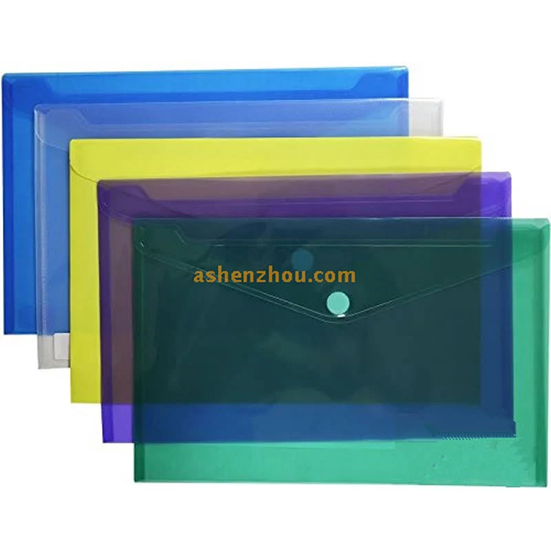 Profesional factory custom promotional waterproof pp plastic button closure ducoment plastic bag printing