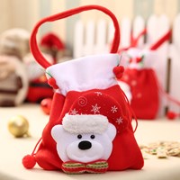 High Quality Linen Large Doll Cartoon christmas bags for gift drawstring christmas gift bags for christmas decoration