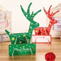 Christmas cards 3D laser cut pop up handmade postcards custom greeting cards Merry Christmas festival gift card