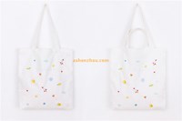 Good material custom design printed branded design white cotton canvas shopping tote bags