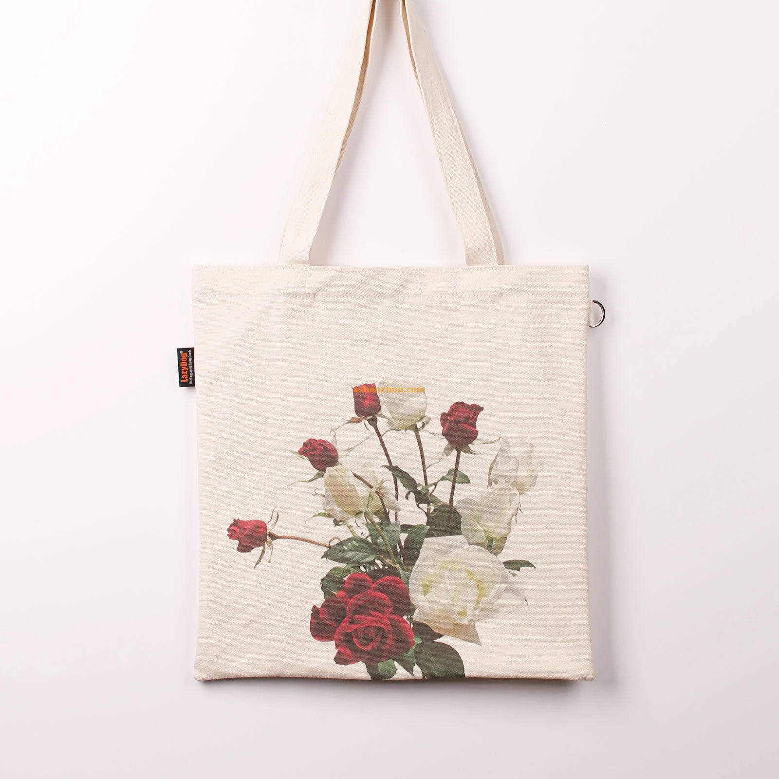 China factory wholesale price promotional custom logo printed personalized colored printed muslin canvas fabric long tote bags