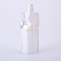 Stand up collapsible sports foldable BPA Free water bottle, custom advertising folding water bottle