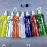 FDA approval bpa-free plastic material water bottle foldable water bottle portable safety bottle for promotion