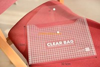 Great quality cheap promotional custom multicolor clear pp plastic button document envelopes snap stationery file bags