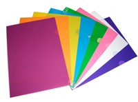 Promotional fashion design custom full color printing durable L shape A4 size plastic hard cover file folder for sale