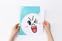 Factory price eco-friendly custom cartoon designs L shape stationery clear portfolio pp file folder