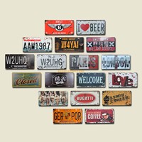 Newest fashion good price custom personalized nostalgic aluminum mater wall signs for office