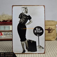 Custom souvenir vintage metal metal plaque tin sign about Marilyn Monroe printing wholesale