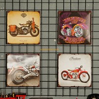 Custom souvenir vintage automotive embossed metal tin art posters wall retro signs for bar wholesale