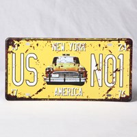 Newest fashion good price custom personalized design vintage metal tin car hanging signs
