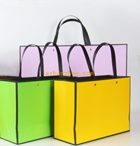 Special design nice price custom printing waterproof PP cover paper bag oem luxury paper shopping gift bag with handle