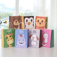 Latest style high quality custom printed folding promotional paper bag oem cartoon paper candy gift bag