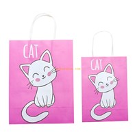 Latest style high quality custom printed folding promotional paper bag oem cartoon paper candy gift bag
