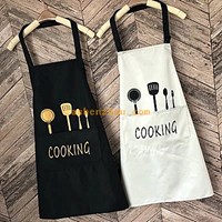 Newest design custom logo adjustable cooking non woven fabric cotton apron blank apron