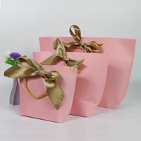 Wholesale cheap price custom silkscreen printing foldable shopping boutique craft paper tote bag for cloth