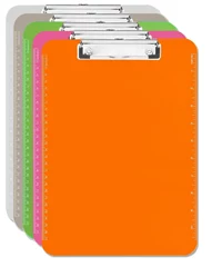China supplier new fashionable popular custom colorful A4 waterproof medical plastic clipboard with metal clip