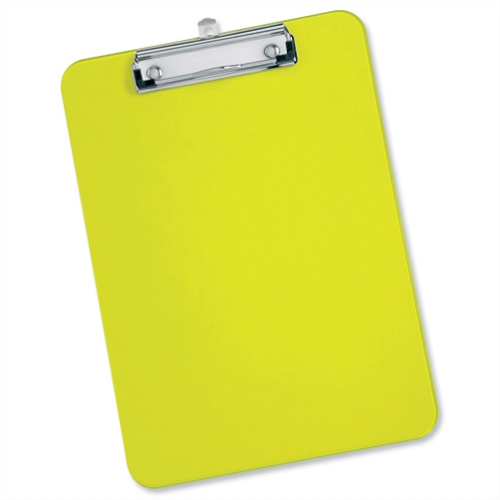 New design cheap price custom made ps material colorful plastic A5 clipboard with storage
