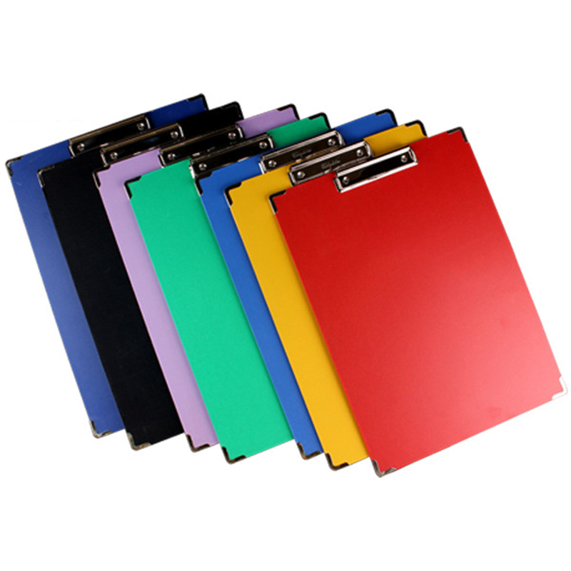 New design popular custom made A4 plastic PVC folder clipboard for office with flat clamp