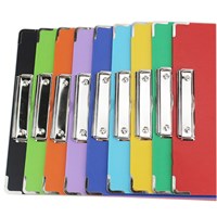 Factory direct promotional custom colorful double sides A4 A5 A6 FC size office PVC plastic clipboard with pen holder