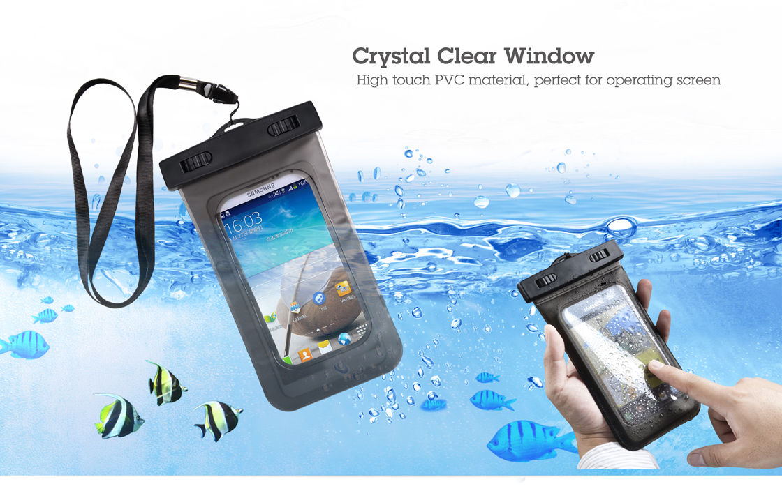 PVC mobile phone waterproof bag custom cell phone waterproof case pouch cover for Iphone 6 /6s /6 Plus /6s Plus / Samsung / HTC