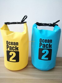 2L Dry bag waterproof roll top sack 100% waterproof dry tube bag without strap for beach, hiking, kayaking, camping and other outdoor activities