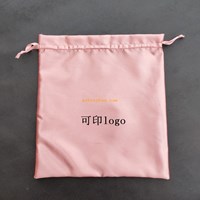 Wholesales cheap recycled custom top quality satin lingerie drawstring bag pouch with logo
