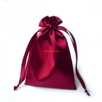 Eco-friendly fashion custom underwear packaging bag silk satin jewelry bags