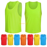 Hot promotion wholesale custom colorful women football training bib gym sport wear mesh men soccer vest