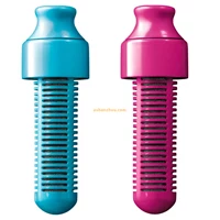 Lime filter bobble water bottle with carry cap, blue, medium, 550ml, BPA Free